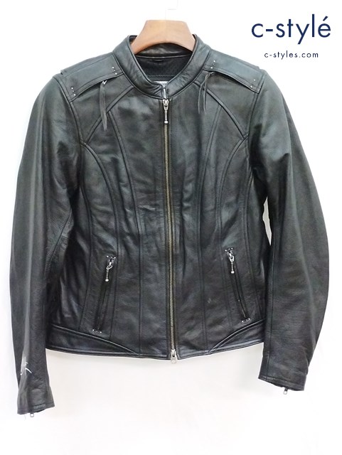 HARLEY DAVIDSON ハーレーダビッドソン シングルライダースジャケット L ブラック 97082-12VW レディース