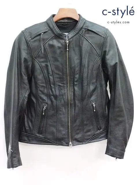 HARLEY DAVIDSON ハーレーダビッドソン シングルライダースジャケット L ブラック 97082-12VW レディース
