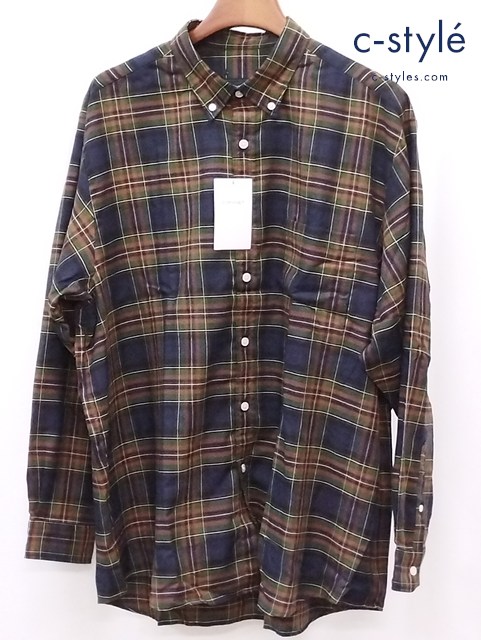 SOPHNET ソフネット 長袖チェック柄シャツ L マルチカラー STAR ELBOW PATCHED BAGGY B.D SHIRT