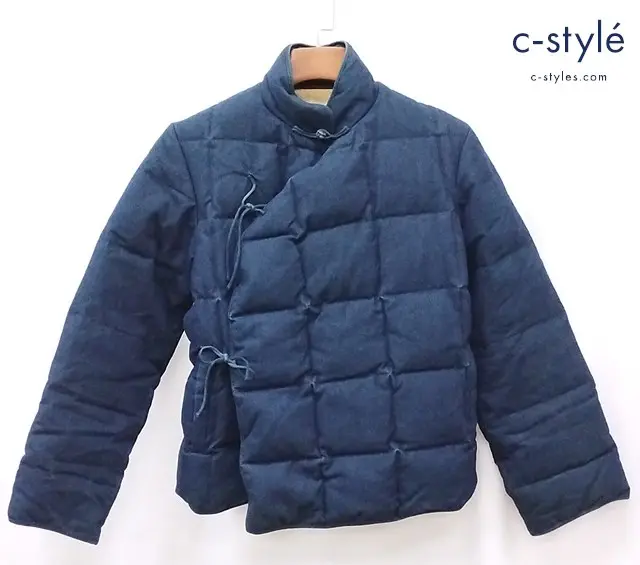 45R フォーティーファイブアール チャイナ風 ダウンジャケット 藍染 1 ネイビー レディース