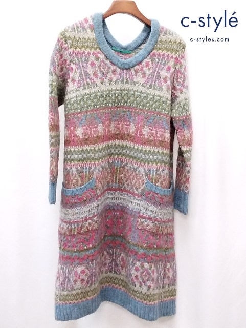 45R フォーティーファイブアール ニットワンピース セーター 長袖 0 マルチカラー 7105013 レディース