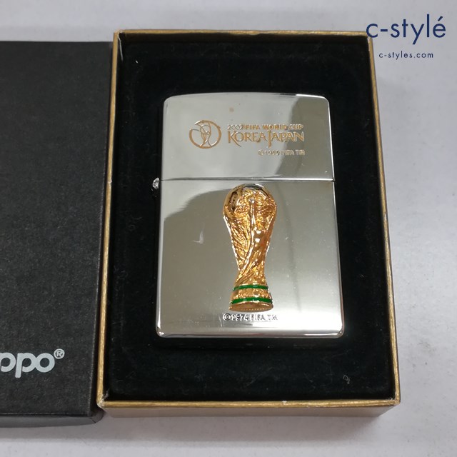 ZIPPO ジッポー オイルライター 2002 FIFA WORLD CUP KOREA JAPAN 2000年 シルバー 立体プレート 喫煙具