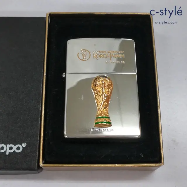 ZIPPO ジッポー オイルライター 2002 FIFA WORLD CUP KOREA JAPAN 2000年 シルバー 立体プレート 喫煙具
