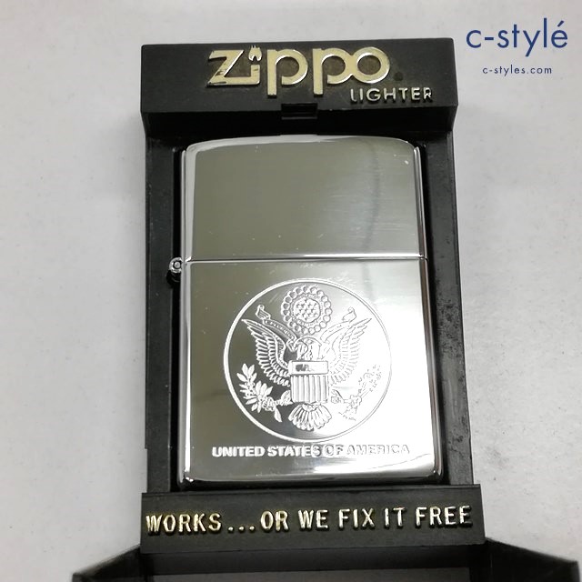 ZIPPO ジッポー オイルライター USA UNITED STATES OF AMERICA 1989年 シルバー 喫煙具