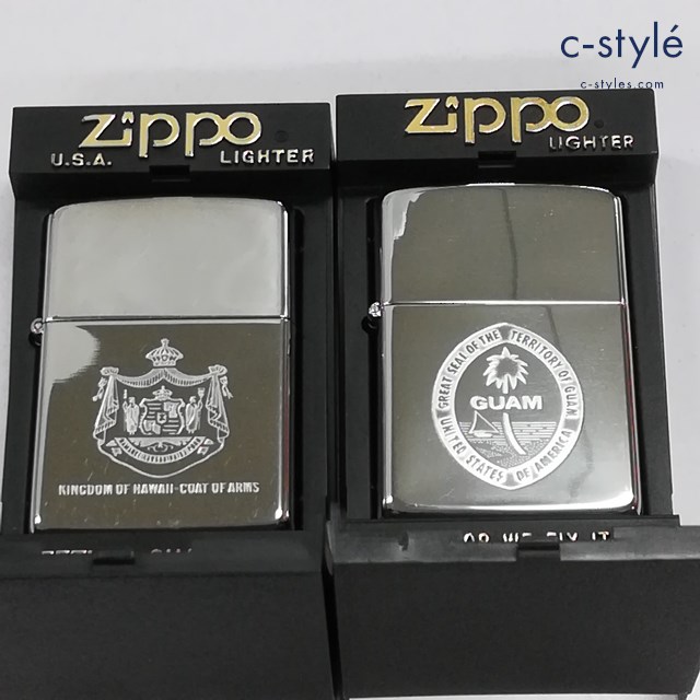 ZIPPO ジッポー GREAT SEAL OF THE TERRITORY OF GUAM 1988年 KINGDOM OF HAWAII-COAT OF ARMS 1983年