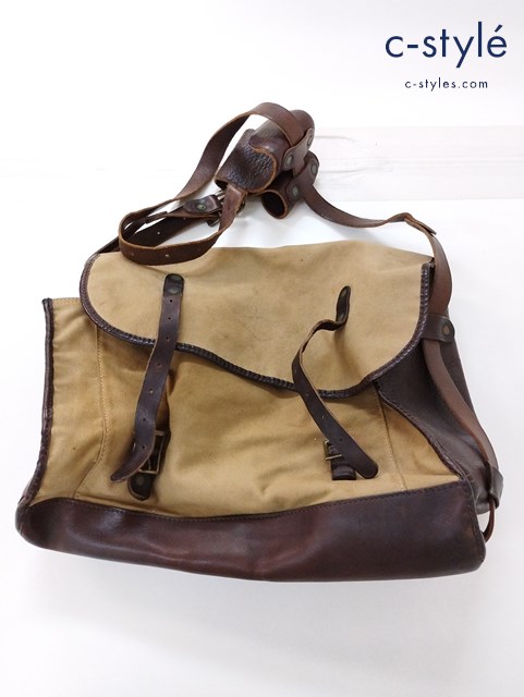 RRL ダブルアールエル ショルダーバッグ ブラウン レザー イタリア製