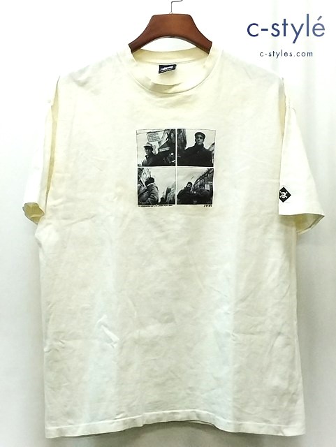 STUSSY ステューシー 90s 中期 半袖Tシャツ XL ホワイト 紺タグ THE SUEKRONICLES PART 3of4 SUEKWON