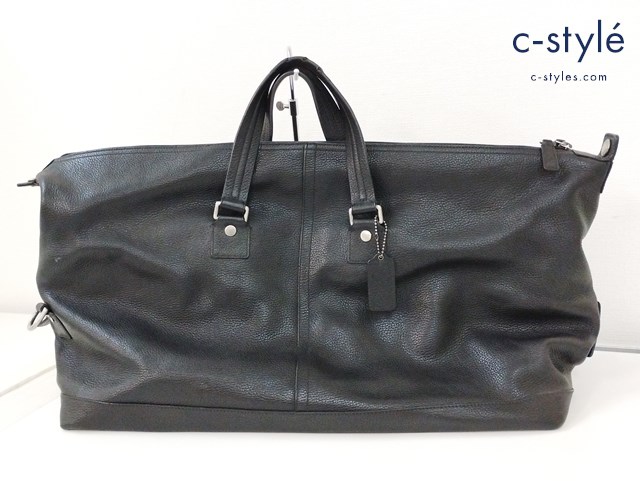 COACH コーチ ボストンバッグ ブラック レザー F70368 ショルダーバッグ