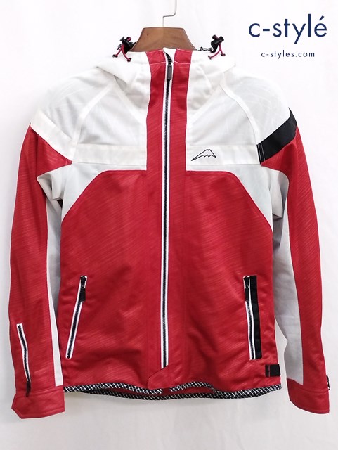 KUSHITANI クシタニ フルメッシュパーカージャケット L ホワイト×レッド K-2369 バイク用品 バイクウェア