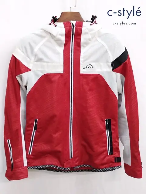 KUSHITANI クシタニ フルメッシュパーカージャケット L ホワイト×レッド K-2369 バイク用品 バイクウェア