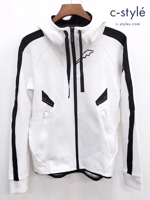 KUSHITANI クシタニ パーカー L ホワイト INTERACTIVE P-1988 バイク用品 バイクウェア