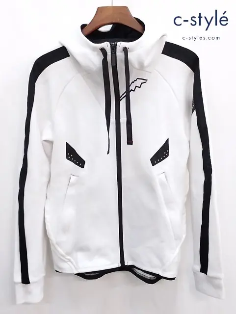 KUSHITANI クシタニ パーカー L ホワイト INTERACTIVE P-1988 バイク用品 バイクウェア