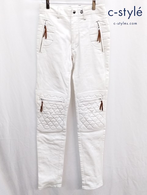 Max Fritz マックスフリッツ ヒートガードスクランブラーパンツ 44 ホワイト MFP-2381 バイク用品 バイクウェア