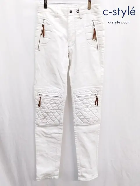 Max Fritz マックスフリッツ ヒートガードスクランブラーパンツ 44 ホワイト MFP-2381 バイク用品 バイクウェア