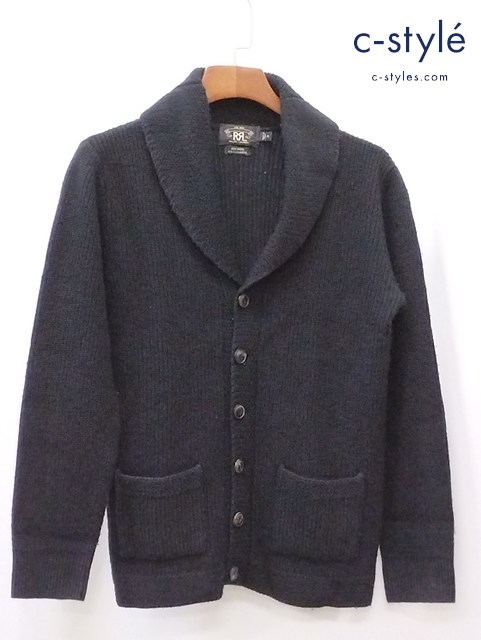 RRL ダブルアールエル ショールカラーカーディガン XS ブラック イタリア製