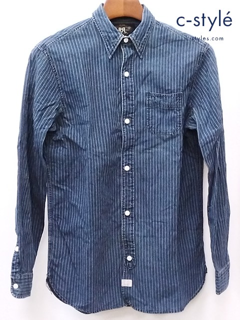RRL ダブルアールエル ウォバッシュデニムワークシャツ XS 165/88A インディゴ 7998171RRWA