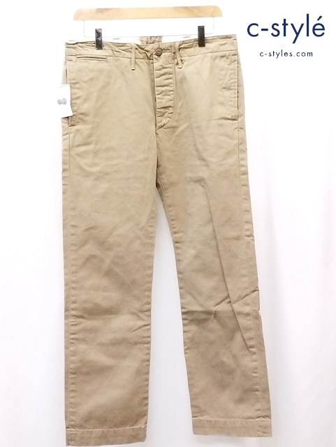 RRL ダブルアールエル パンツ 30×30 ベージュ TROUSERS OF OFFICERS FIELD 8772 ボタンフライ