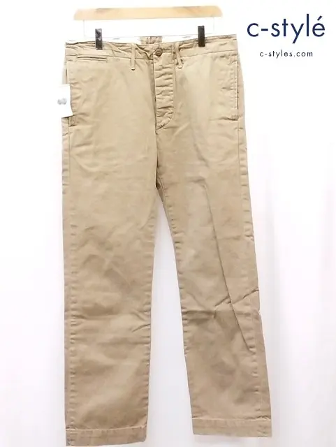 RRL ダブルアールエル パンツ 30×30 ベージュ TROUSERS OF OFFICERS FIELD 8772 ボタンフライ