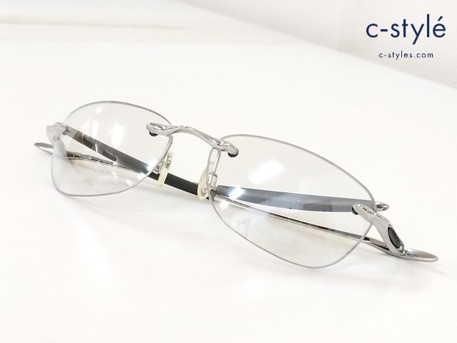 OAKLEY オークリー サングラス シルバー Ti Clear Polished Chrome Why 8.0
