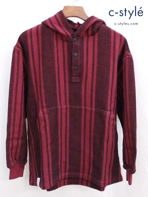 DESCENDANT ディセンダント BAJA HOODED LS SHIRT 2 レッド 201BRDS-SHM05 コットン100%