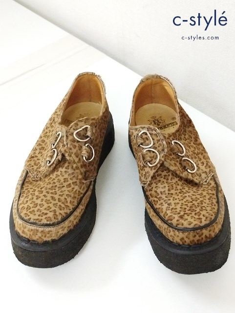 GEORGE COX ジョージコックス 8961 ミニパード 7 牛革 ハラコ素材 レオパード 英国製