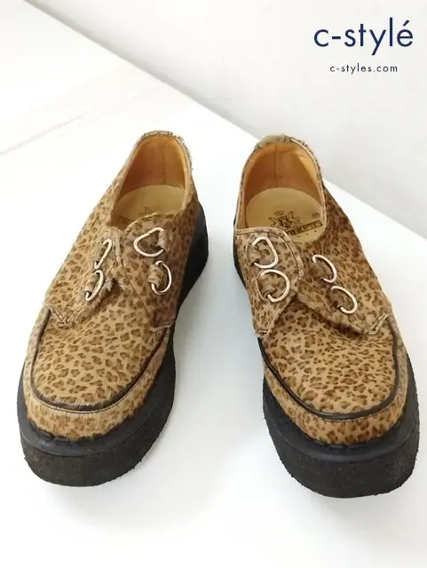 GEORGE COX ジョージコックス 8961 ミニパード 7 牛革 ハラコ素材 レオパード 英国製