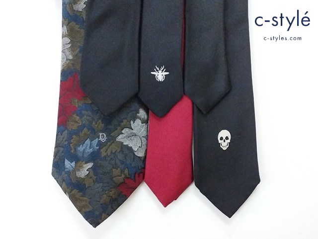 Christian Dior クリスチャンディオール ネクタイ ブラック レッド 総柄 計6点
