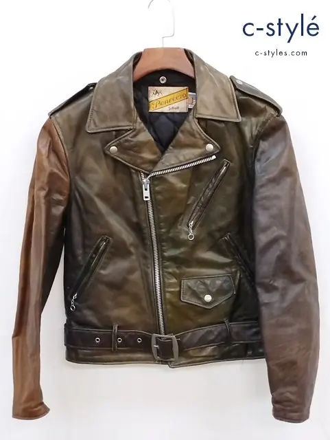 schott ショット レザー ダブルライダース 38 ブラウン系 アメリカ製