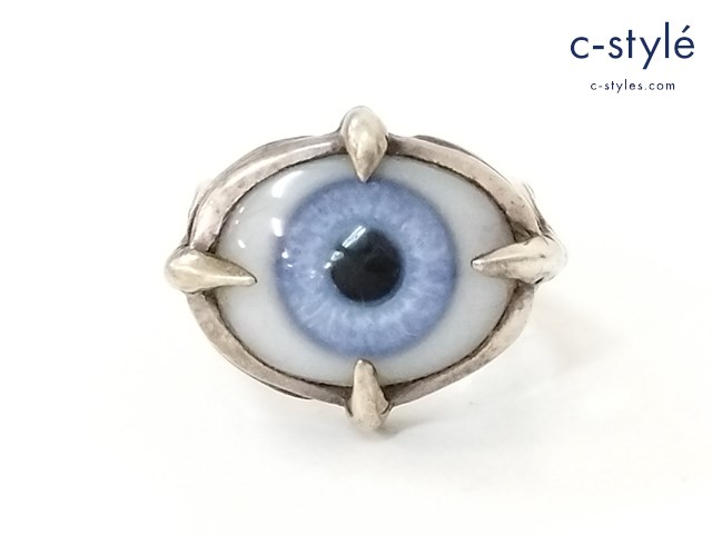 CRAZY PIG クレイジーピッグ 4 Claws Eye Ring 4クローアイリング 義眼 ヒューマン青 シルバー