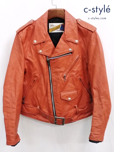 PERFECTO by Schott パーフェクトバイショット レザー ダブルライダース 38 オレンジ