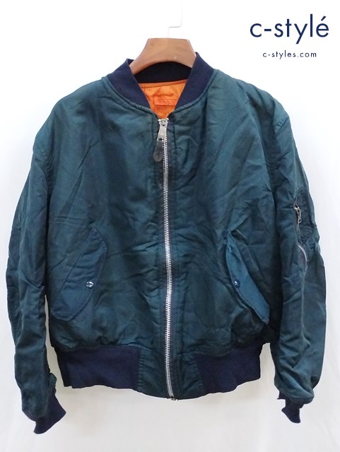 ALPHA INDUSTRIES ﻿アルファ FLYER’S MAN フライヤーマン MA-1 L グリーン系×オレンジ リバーシブル