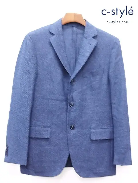 Ermenegildo Zegna エルメネジルド ゼニア 段返り3B テーラードジャケット 48C ブルー系