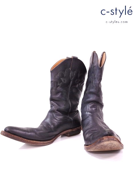 NUMBER (N)INE ナンバーナイン ウエスタンブーツ 10 ブラック カーフレザー 3806