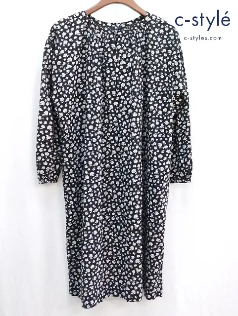 45R フォーティーファイブアール 花柄プリントワンピース 0 ブラック系 7075014 レディース 日本製