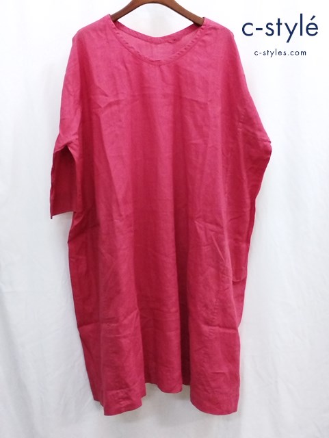 45R フォーティーファイブアール リネンワンピース 0 レッド 8035036 レディース