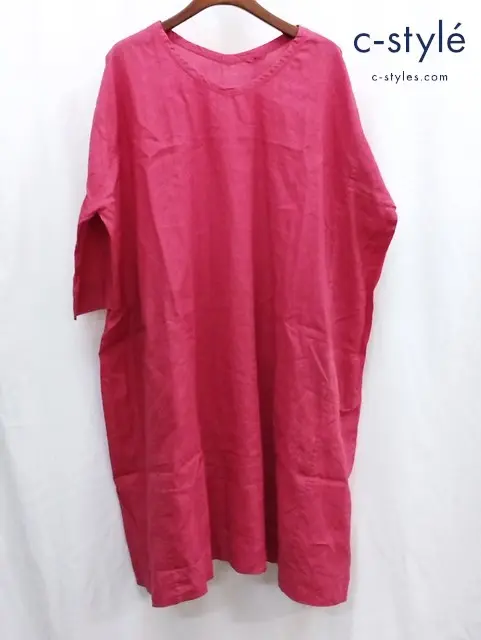 45R フォーティーファイブアール リネンワンピース 0 レッド 8035036 レディース