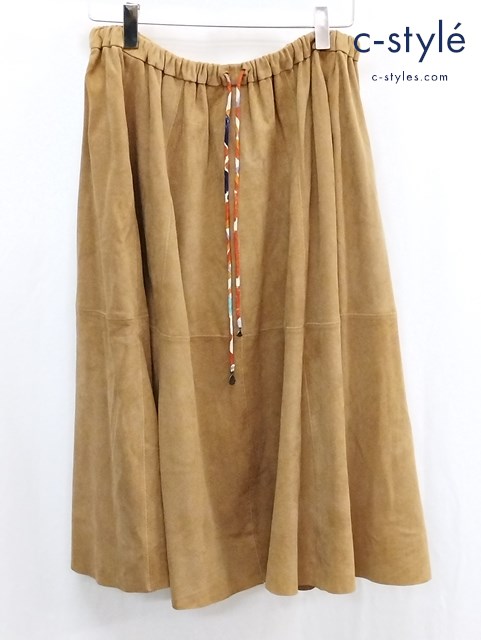 45R フォーティーファイブアール ゴートスウェードスカート 0 ライトブラウン 8024007 レディース ゴム 日本製