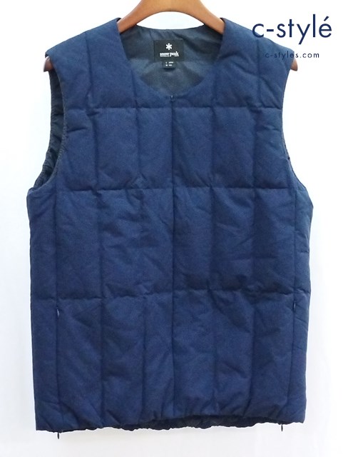snow peak スノーピーク サイドジップ ダウンベスト L ネイビー JK-16AU107