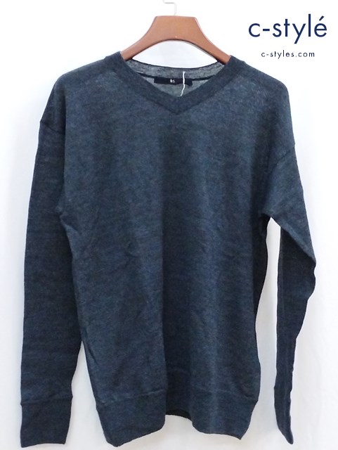 45R フォーティーファイブアール 梳毛ニットVセーター 5 ネイビー 4128022