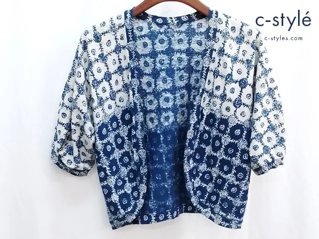 45R フォーティーファイブアール ボレロデザイン カーディガン 0 ネイビー系 レディース 日本製