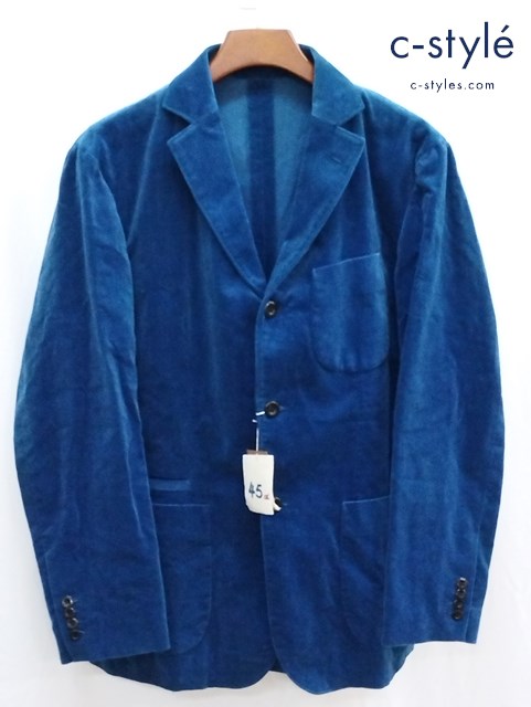 45R フォーティーファイブアール 段替え三つボタン 別珍テーラードジャケット 5 ネイビー 4081016 日本製