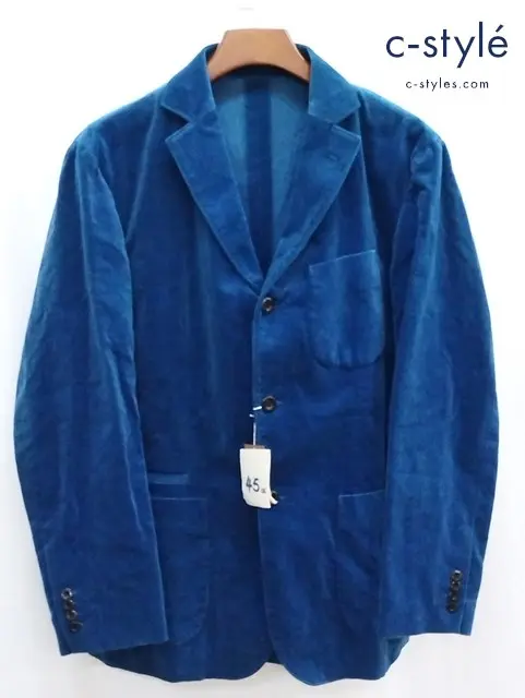 45R フォーティーファイブアール 段替え三つボタン 別珍テーラードジャケット 5 ネイビー 4081016 日本製