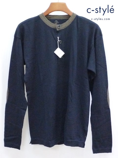 45R フォーティファイブアール ヘンリーネックニット 5 ネイビー系 4088029 日本製