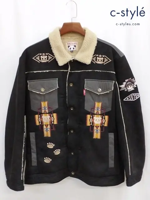 PANDIESTA JAPAN パンディエスタジャパン ポンディングランチジャケット XL ブラック 592861ムートン調