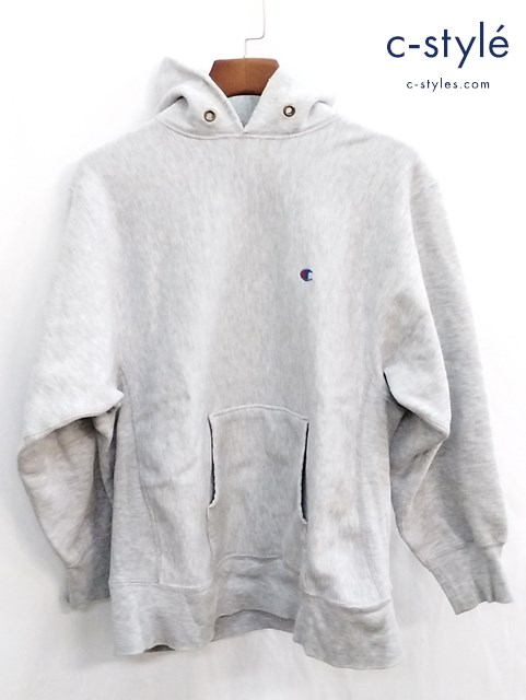 Champion チャンピオン REVERSE WEAVE SWEAT FOODIE 80s グレー L ヴィンテージ トリコタグ