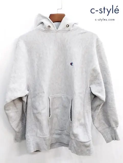 Champion チャンピオン REVERSE WEAVE SWEAT FOODIE 80s グレー L ヴィンテージ トリコタグ