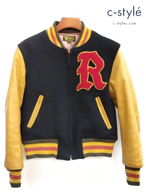 SUGAR CANE STYLE EYES シュガーケーン スタイルアイズ スタジャン 黒×茶 38R レザー袖