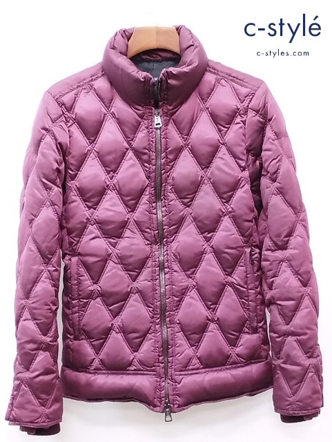 AKM エイケイエム ダウンジャケット L ワインレッド RB003 ジップアップ