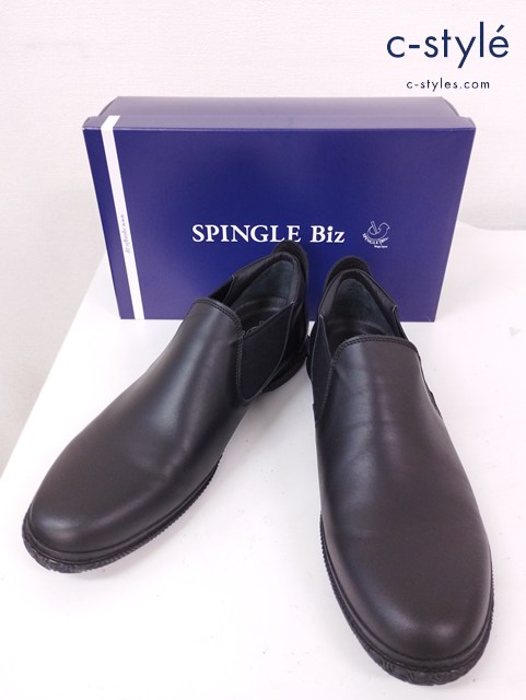 SPINGLE Biz スピングルビズ L ブラック ショートサイドゴア BIZ-125 日本製 牛超撥水レザー