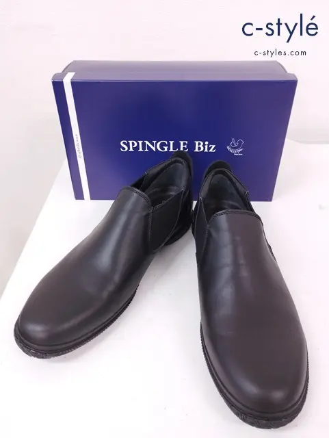 SPINGLE Biz スピングルビズ L ブラック ショートサイドゴア BIZ-125 日本製 牛超撥水レザー